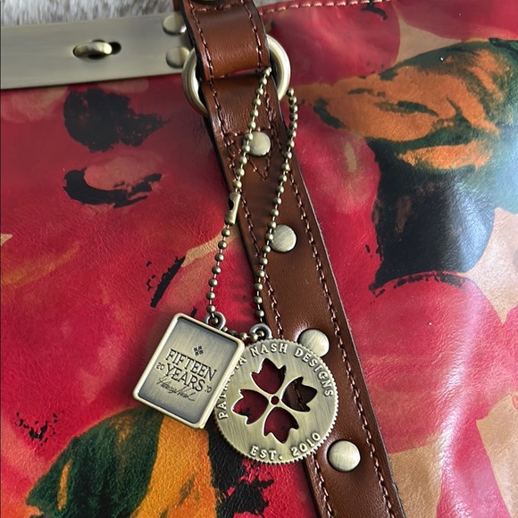 Patricia Nash Red and Orange Artistic leather Benvenuto Tote NWT - Picture 7 of 16